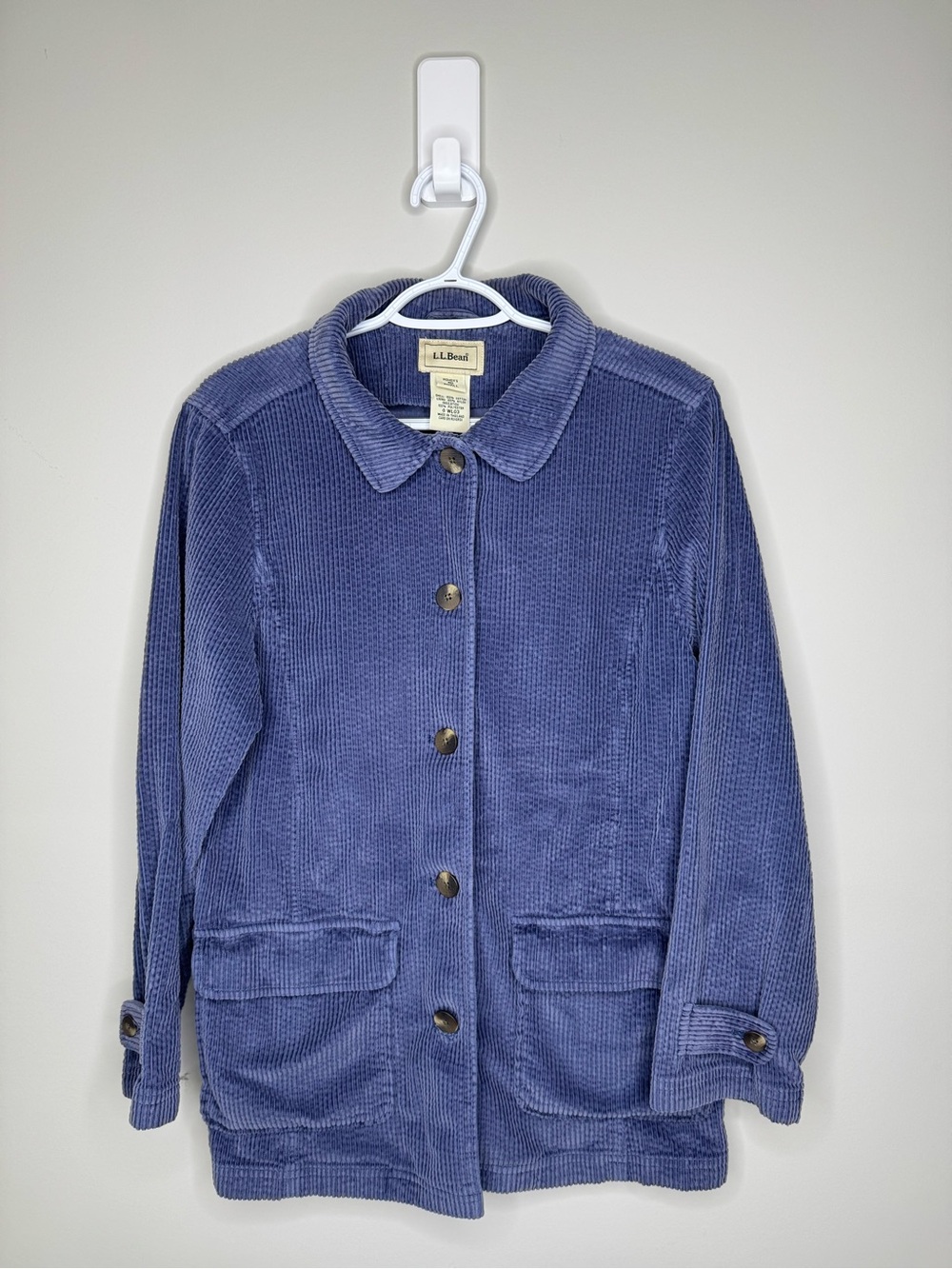 Vintage L.L. Bean Wide Wale Corduroy Chore Barn Jacket Periwinkle Sz S